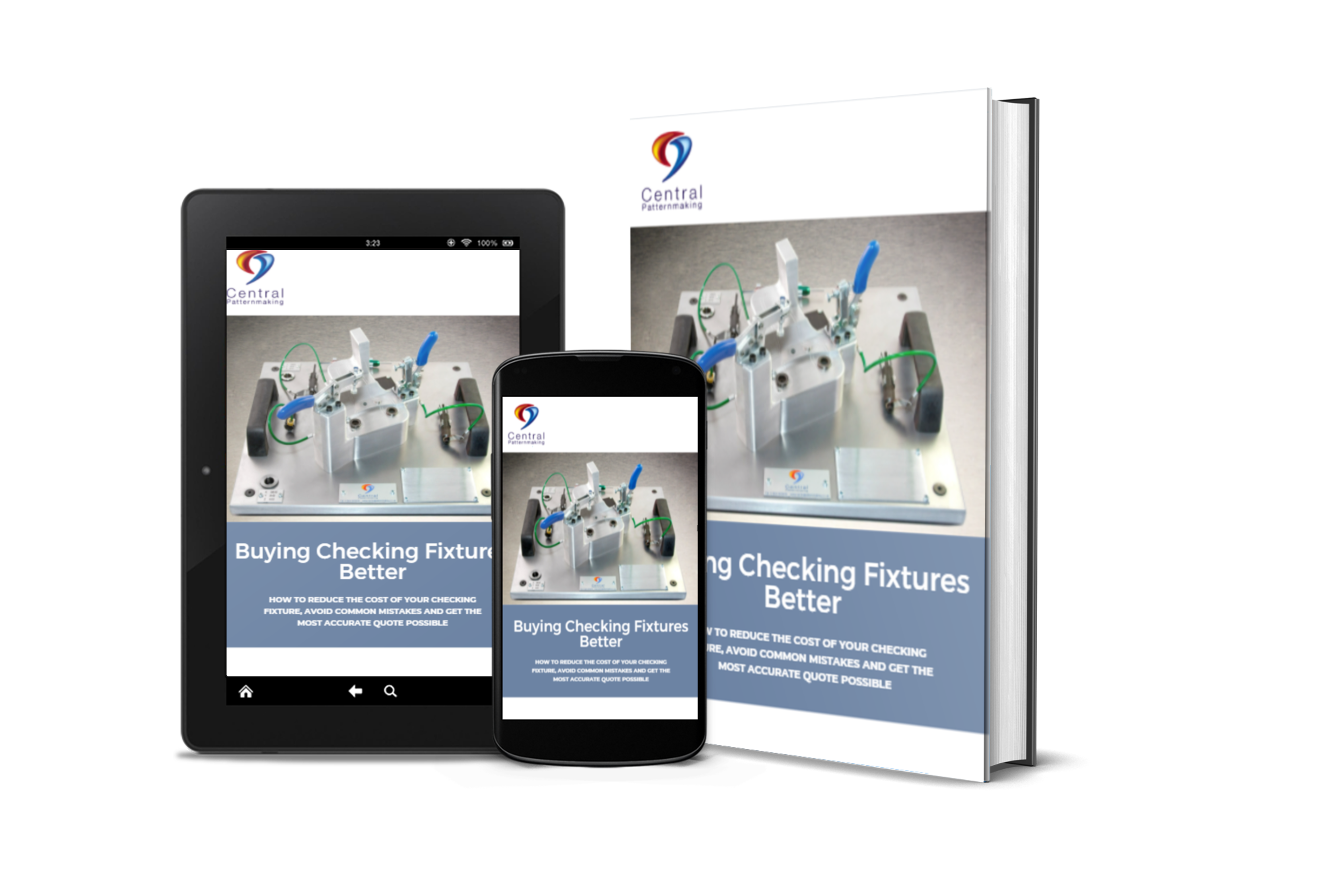 Buying Checking Fixtures Better Guide depicted on a smart phone, tablet and book cover